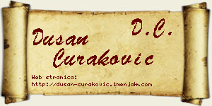 Dušan Curaković vizit kartica